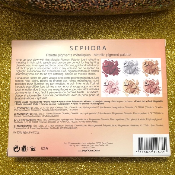 BNIB! Sealed! Sephora Metallic Pigment Palette π¨ - Picture 4 of 4